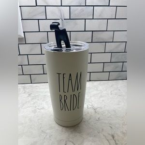 Rae Dunn “Team Bride” tumbler with straw